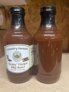 Country Sweets Kickin Vinegar BBQ Sauce 19 oz