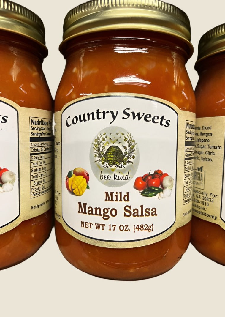 Country Sweets Medium Mango Salsa 17 oz Jar