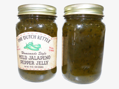 Dutch Kettle All-Natural Homestyle Mild Jalapeno Pepper Jelly 19 oz Jar