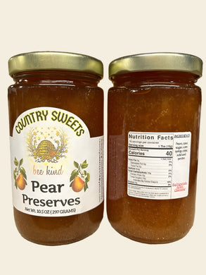 Country Sweets Pear Preserves 10.5 oz Jar